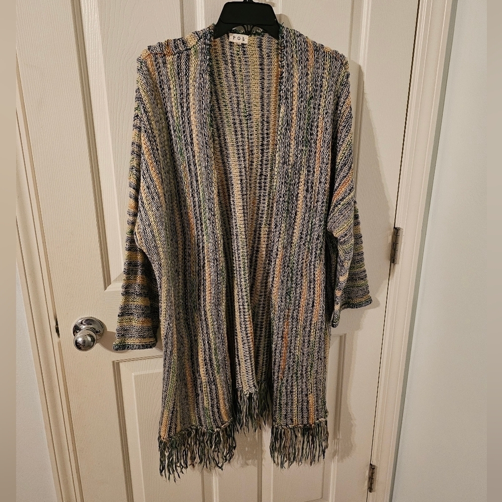 POL Multicolored Crochet Cardigan Size S
